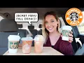 Trying FALL SECRET MENU Pumpkin Fall Drinks - PART 2