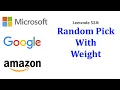 MEDIUM Leetcode 528 Random pick with Weight