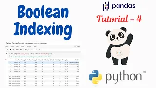 Boolean Indexing Python Pandas Tutorial - 4
