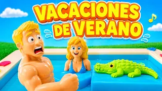 ¡UN COCODRILO EN LA PISCINA! 🐊 | Vacaciones de verano | LaLaBla