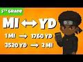How to Convert Miles and Yards Grade 5 Math