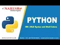 Python IDE Python IDLE Syntax and Shell Colors Python Tutorial for Beginners Mr Subba Raju