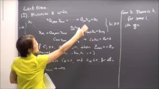 Linear Programming Lecture 7 Simplex method theory algorithm tableau