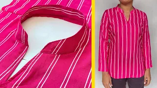 Round Collar Neck Gala Design Cutting and Stitching For Blouse /Kurti / Kurta /Top shirt /Suit Dress