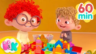 Compartilhar e Dividir🧸 Canções sobre Partilha & Muito Mais | Música Infantil | HeyKids em Português