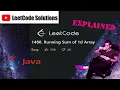 LeetCode 1480 Running Sum of 1d Array Solution Explained - Java