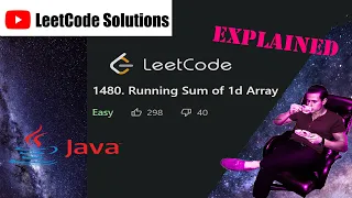 LeetCode 1480 Running Sum of 1d Array Solution Explained - Java