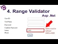 Part 4 Range Validator in ASP NET Web Forms ProgrammingGeek