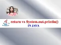 return vs System out println