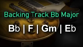Rock Pop Backing Track Bb Major 70 BPM Guitar Backing Track