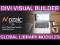 Divi Visual Builder Tutorial - Global Library Modules