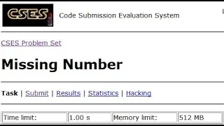Missing Number - CSES Introductory Problems