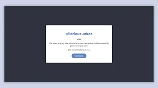 Random Joke Generator Vanilla JS Project