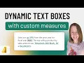 CUSTOM Dynamic text boxes in Power BI