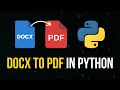 Convert Word Files To PDF in Python - DOCX To PDF