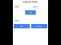 Storage in ionic capacitor app