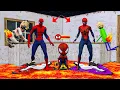 Download Lagu Playing as SpiderMan x Granny x Grandpa x Labubu call Tung Tung Sahur x Baby Spider in Granny House