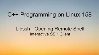 C Programming On Linux - Libssh Opening Remote Shell