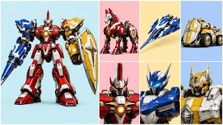 Medieval Knight Mechas vs  Dark Titan Epic Sci Fi Battle