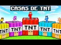 Hice CASAS DE TNT SEGURAS en Minecraft