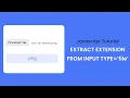 How To Get File Extension In Javascript