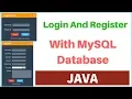 JAVA - How To Create Login And Register Form With MySQL DataBase In Java Netbeans