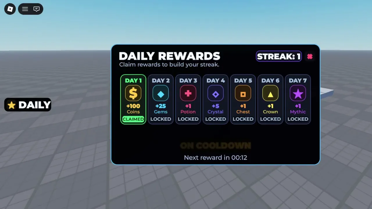 Daily Rewards System Demo