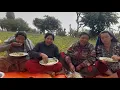 सासु टोलिहरुसंग चिसो चिसो मौसममा तातो ततो माछाको🐟🐟 झेलसंग बारिमै बसेर बादर 🐒🐒कुरदै भात खायौ..आज...😁😁