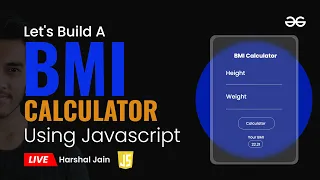 Build a BMI Calculator Using Javascript JavaScript Projects Beginner to Advanced