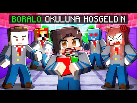 Video Thumbnail: BORALO OKULUNDA 24 SAAT GEÇİRMEK - Minecraft