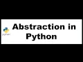 Python Bangla Tutorials 57 Abstraction in Python