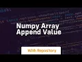 numpy array append value