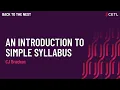 An Introduction to Simple Syllabus