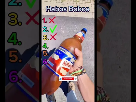 HABOS BABOS Survival Challenge 🎯 Can You Predict All 6 Bottles? ⚠️🔥 #short #satisfying