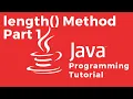 How to find the length of a String using the Java String length method - Java Tutorial