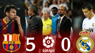 ميسي ضد رونالدو برشلونة وريال مدريد 5 0 الدوري الإسباني 2010 جنون عصام الشوالي 1080i 