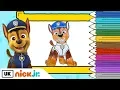 Paw Patrol Colour In Chase Nick Jr UK