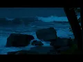 Ocean Waves at a Hidden Moonlit Aquamarine Pearl Cove 🌙🩵 Deep Sleep & Relaxation | 10 Hours