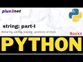 Python declaring multiline strings and concatenation with displaying chars based on position