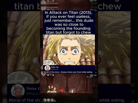 In Attack on Titan (2013), if you ever feel useless, just remember… this dude was so close to