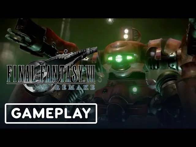 Final Fantasy VII Remake: Scorpion Sentinel Boss Battle Gameplay - E3 2019