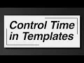 Control Time in Templates - Adobe After Effects tutorial