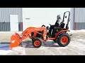 How to Use the Float Option on the Kubota B2601 Loader for Clearing Snow on Gravel