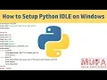 How to setup python IDLE on windows pygame