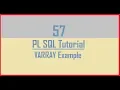 Tutorial 57 VARRAY Example PL SQL Collection