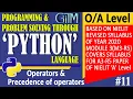 11 Chapter 4 Types Of Operators In Python O Level A Level GIITM