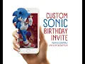 Sonic the Hedgehog Kids Party Invite - Digital Invitation Example