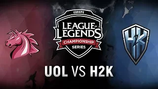 UOL vs. H2K  - Week 3 Day 1 | EU LCS Spring Split |  Unicorns of Love vs. H2k-Gaming (2018)