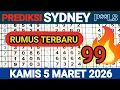 PREDIKSI SYDNEY POOLS KAMIS 5 MARET 2026 TARIKAN PAITO SYDNEY RUMUS KEPALA EKOR