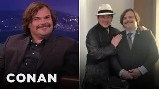 jack black u0026 jackie chan finally met after 10 years of working together conan on tbs